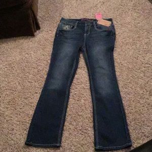 Red camel kids boot cut jeans